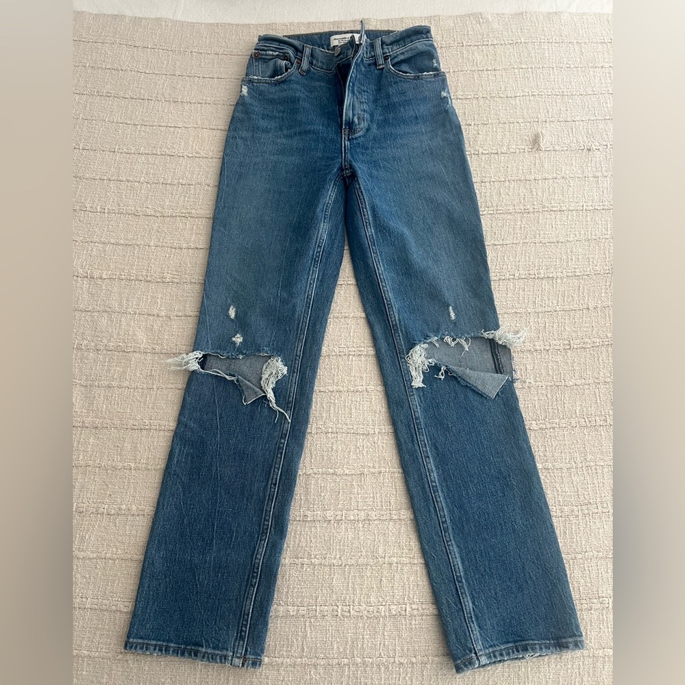 Abercrombie & Fitch 90s straight ultra high rise denim